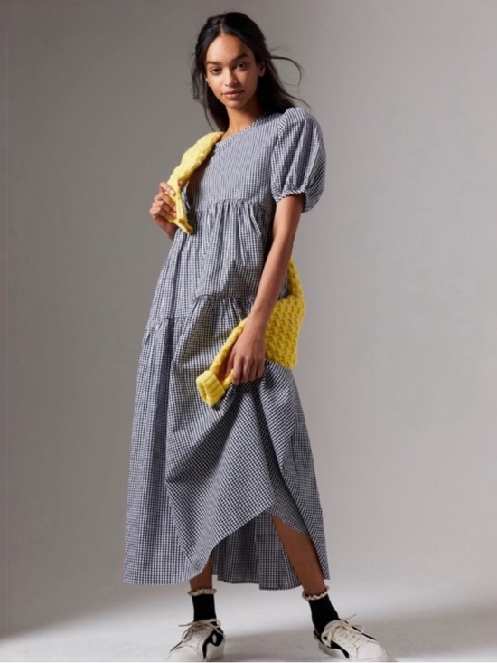 Anthropologie Dresses & Skirts - Anthropologie Eri + Ali Evaline Gingham Puff Sleeve Maxi Dress Medium NWT Boho